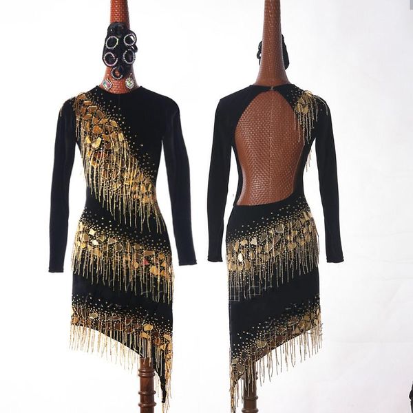 stage wear high-end custom ladies latin dance dress for women's ballroom competition shiny glass piece beaded tassel skirt evening dres, Black;red
stage wear high-end custom ladies latin dance dress for women's ballroom competition shiny glass piece beaded tassel skirt evening dres, Black;red