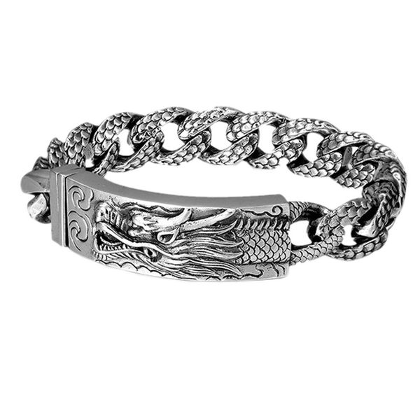 2020 new real solid s925 silver bracelet for men retro thai silver domineering personality punk phoenix dragon men bracelet q1201 q1209, Black
2020 new real solid s925 silver bracelet for men retro thai silver domineering personality punk phoenix dragon men bracelet q1201 q1209, Black