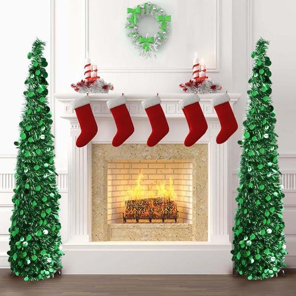 1.5m collapsible artificial christmas tree tinsel sequins pop up tree with stand new year present christmas decoration
1.5m collapsible artificial christmas tree tinsel sequins pop up tree with stand new year present christmas decoration