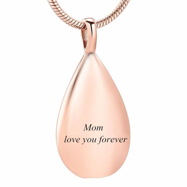 chains ijd9945 rose gold carved teardrop stainless steel cremation souvenir pendant for ashes urn keepsake memorial necklace jewelry, Silver 
chains ijd9945 rose gold carved teardrop stainless steel cremation souvenir pendant for ashes urn keepsake memorial necklace jewelry, Silver