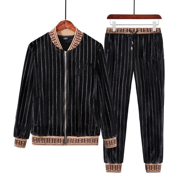 selling spring autumn mens fashion designer luxury sports suit running letter black stripe tracksuits 2 pieces sets
selling spring autumn mens fashion designer luxury sports suit running letter black stripe tracksuits 2 pieces sets