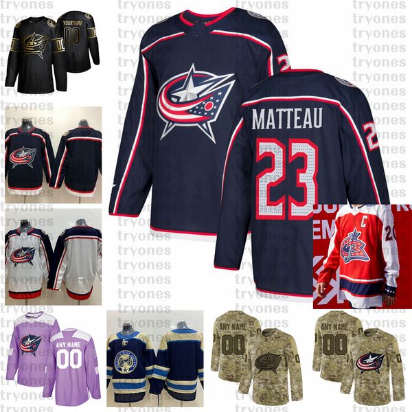 2021 reverse retro customize #23 stefan matteau columbus blue jackets jerseys golden edition camo veterans day fights cancer hockey jersey, Black;red
2021 reverse retro customize #23 stefan matteau columbus blue jackets jerseys golden edition camo veterans day fights cancer hockey jersey, Black;red