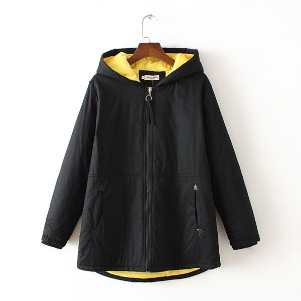 plus female with thick hood winter cotton big size jackets the fine vintage solid line outerwear woman parkas pkwo, Black
plus female with thick hood winter cotton big size jackets the fine vintage solid line outerwear woman parkas pkwo, Black