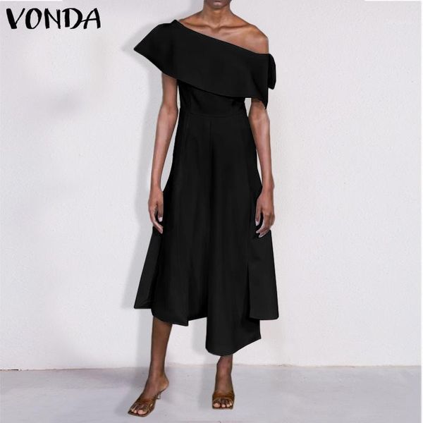 casual dresses plus size women dress off shoulder asymmetrical office lady mid-calf party 2021 vonda summer sundress beach vestidos1, Black;gray
casual dresses plus size women dress off shoulder asymmetrical office lady mid-calf party 2021 vonda summer sundress beach vestidos1, Black;gray