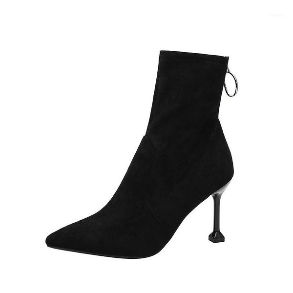 boots women's new style high heel boots elasticity versatile pointed-toe thin heeled1, Black
boots women's new style high heel boots elasticity versatile pointed-toe thin heeled1, Black