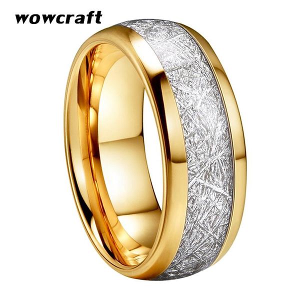 8mm men women gold tungsten wedding ring polished shiny meteorite inlay dome engagement ring with comfort fit, Slivery;golden
8mm men women gold tungsten wedding ring polished shiny meteorite inlay dome engagement ring with comfort fit, Slivery;golden