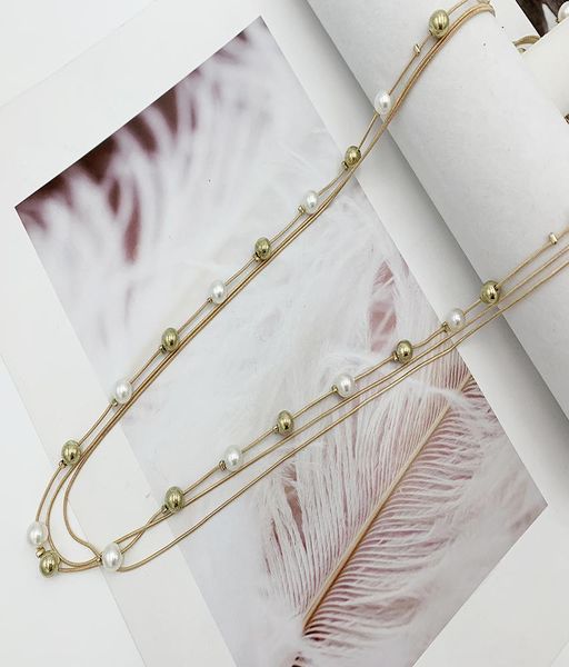fashion women three layers long necklace roundness alloy beads imitation pearl necklaces fine jewelry gifts wmtrxt, Silver
fashion women three layers long necklace roundness alloy beads imitation pearl necklaces fine jewelry gifts wmtrxt, Silver