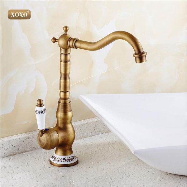 bathroom sink faucets xoxo faucet antique cold and bronze 360 degree turn basin water tap single handle 50041bt-1