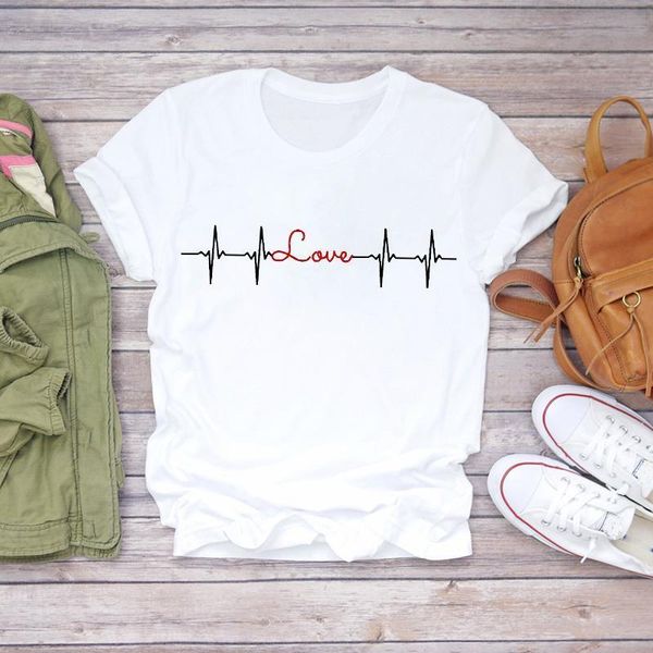 women 90s cartoon love letter geometric heartbeat clothes lady t-shirts womens t shirt ladies graphic female tee t-shirt, White
women 90s cartoon love letter geometric heartbeat clothes lady t-shirts womens t shirt ladies graphic female tee t-shirt, White