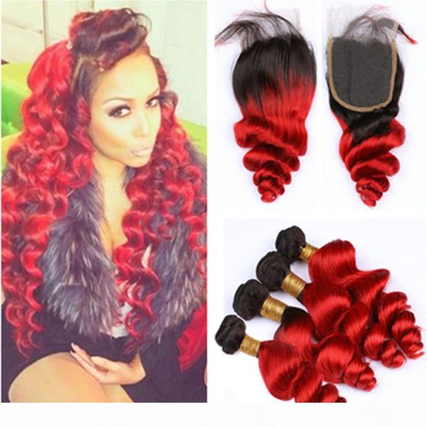 bright red ombre loose wave brazilian human hair 4bundles with closure #1b red ombre loose wavy weave wefts with 4x4 lace closure, Black;brown
bright red ombre loose wave brazilian human hair 4bundles with closure #1b red ombre loose wavy weave wefts with 4x4 lace closure, Black;brown