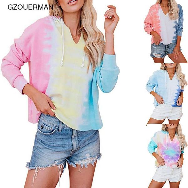 style in europe and the us women's tie-dye hooded fleece loose gradient long sleeve blouse, Black
style in europe and the us women's tie-dye hooded fleece loose gradient long sleeve blouse, Black