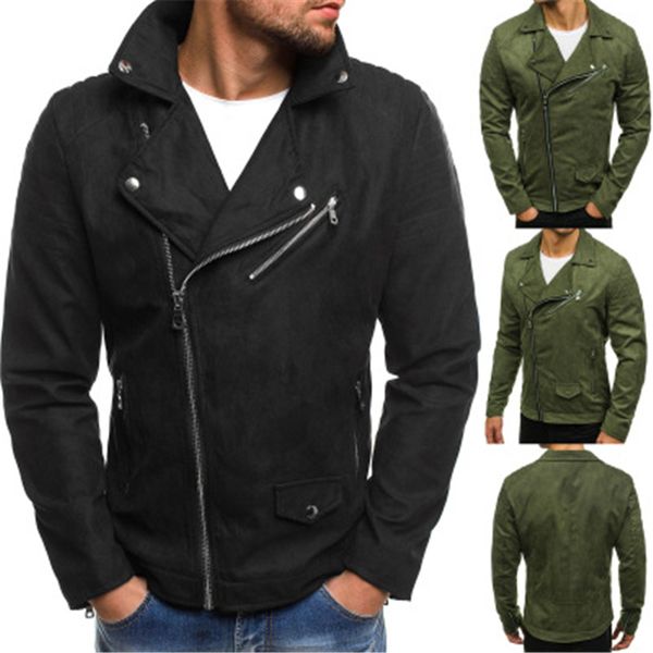 men solid color jacket clothing korean version big collar diagonal zipper jersey slim outerwear spring male thin style casual england coats, Black;brown
men solid color jacket clothing korean version big collar diagonal zipper jersey slim outerwear spring male thin style casual england coats, Black;brown