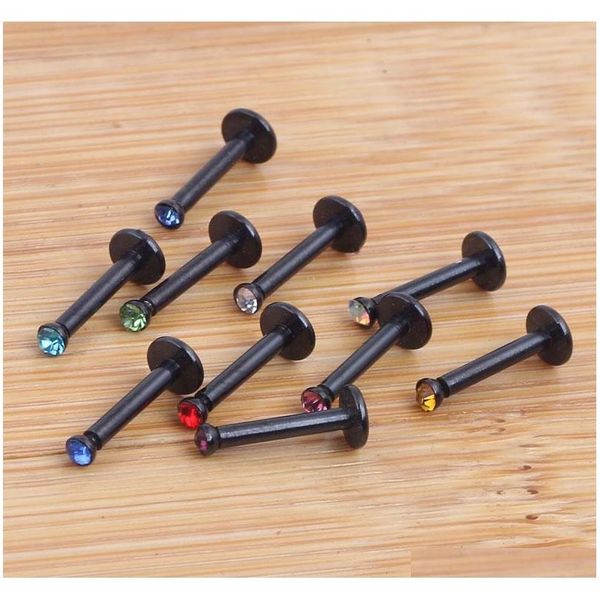 16g black stainless steel internally threaded crystal labret lip ring ball stud chin piercing sqcyyz homes2007
16g black stainless steel internally threaded crystal labret lip ring ball stud chin piercing sqcyyz homes2007