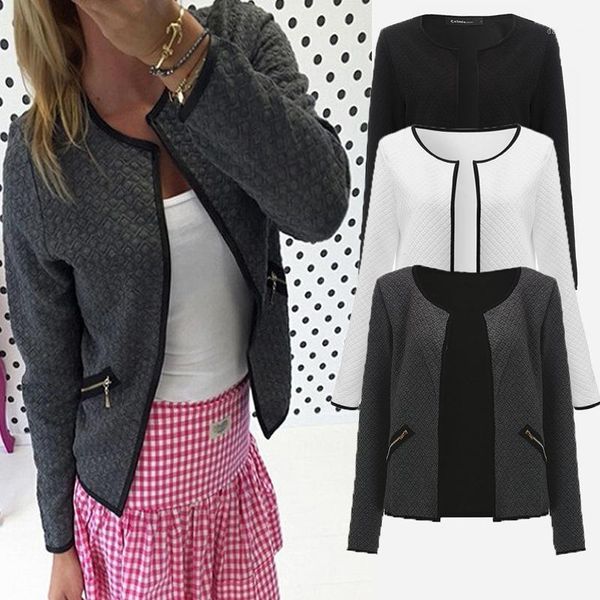 plus size autumn plaid women thin coats short jacket casual slim long sleeve blazers cardigans female outwear suits s-4xl1, White;black 
plus size autumn plaid women thin coats short jacket casual slim long sleeve blazers cardigans female outwear suits s-4xl1, White;black