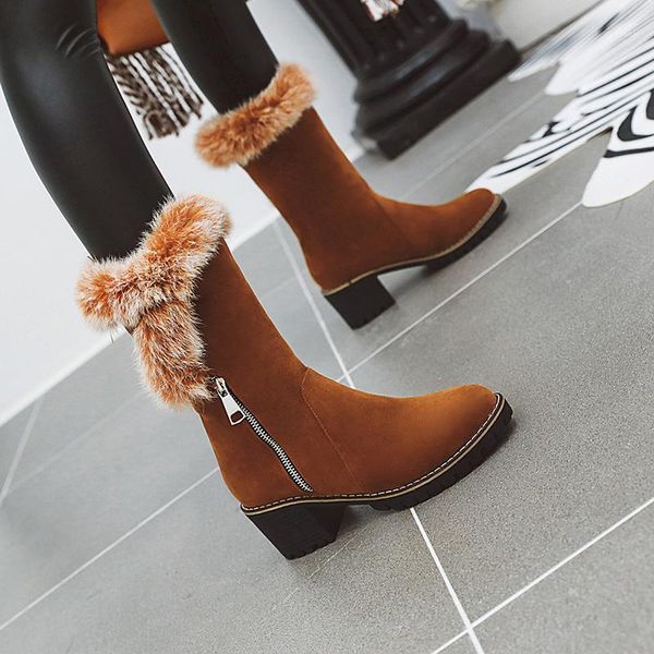 casual style comfortable round toe nubuck mid-calf boots fashion zipper platform black red brown high heel women's riding boots1
casual style comfortable round toe nubuck mid-calf boots fashion zipper platform black red brown high heel women's riding boots1
