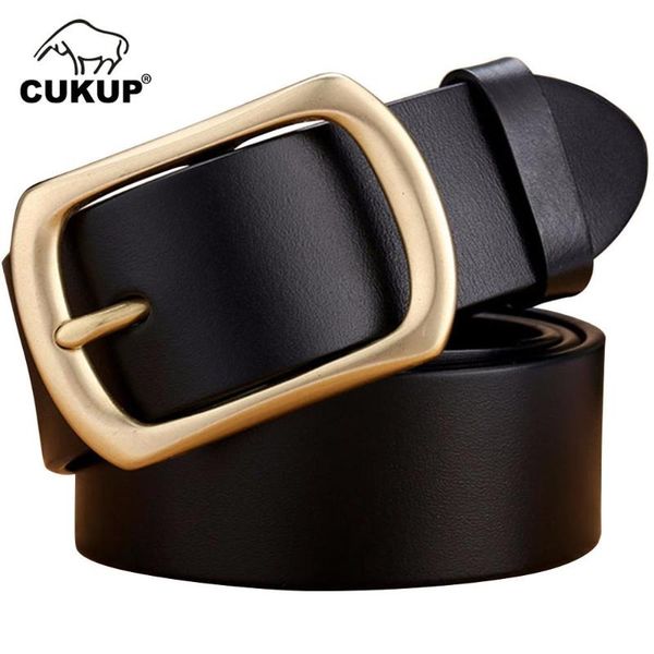 cukup men's cowhide leather belts gold brass pin buckle metal belt men fancy vintage jeans accessories man nck619, Black;brown
cukup men's cowhide leather belts gold brass pin buckle metal belt men fancy vintage jeans accessories man nck619, Black;brown