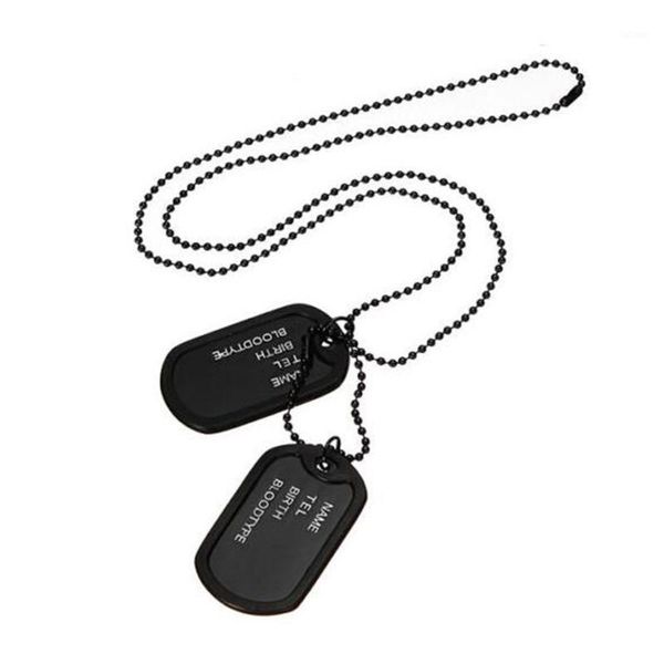 army style black 2 dog tags pendant sweater chain necklace men's jewelry long necklace nightmare before christmas new1, Silver
army style black 2 dog tags pendant sweater chain necklace men's jewelry long necklace nightmare before christmas new1, Silver