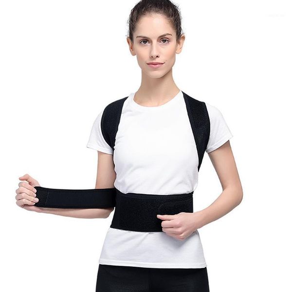 back support men women posture corrector adjustable shoulder relief brace waist belt lumbar upper lower str1, Black;blue
back support men women posture corrector adjustable shoulder relief brace waist belt lumbar upper lower str1, Black;blue