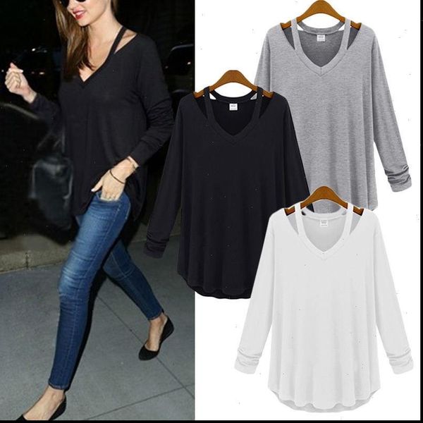 plus size 2015 women casual shirt v neck off shoulder blouse cotton long sleeve tee shirts fashion blouse femme c14, White
plus size 2015 women casual shirt v neck off shoulder blouse cotton long sleeve tee shirts fashion blouse femme c14, White