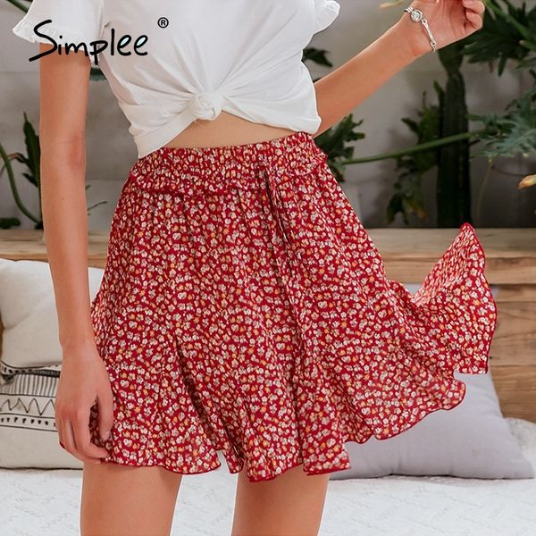 simplee a-line skirts women summer boho high waist ruffles floral print female skirt casual beach wear lace up ladies mini skirt y200326, Black
simplee a-line skirts women summer boho high waist ruffles floral print female skirt casual beach wear lace up ladies mini skirt y200326, Black