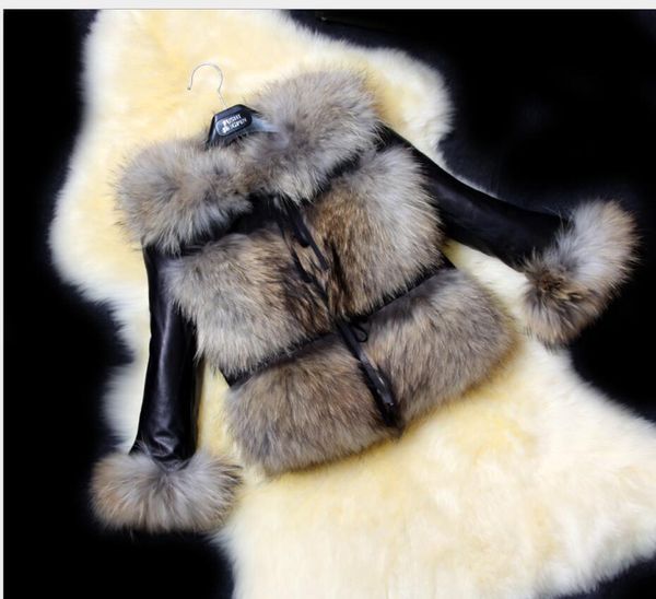 2020 european and american fall/winter faux fur short female korean pu leather stitching faux fur jacket, Black
2020 european and american fall/winter faux fur short female korean pu leather stitching faux fur jacket, Black