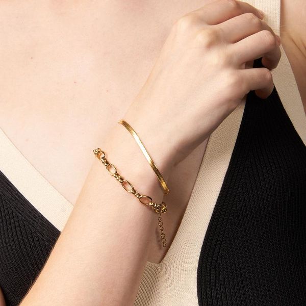 enfashion bowknot circles chain bracelets for women gold color bracelet stainless steel fashion jewelry pulseras mujer b202194, Black
enfashion bowknot circles chain bracelets for women gold color bracelet stainless steel fashion jewelry pulseras mujer b202194, Black