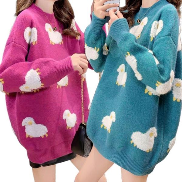 women cute cartoon sheep sweater long sleeve o-neck pullover tunic harajuku oversized loose knitwear jumper sweater1, White;black
women cute cartoon sheep sweater long sleeve o-neck pullover tunic harajuku oversized loose knitwear jumper sweater1, White;black