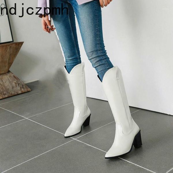 boots women's the autumn and winter fashion pointed thick heel mid high tube shoes plus size 33-46 black white1
boots women's the autumn and winter fashion pointed thick heel mid high tube shoes plus size 33-46 black white1