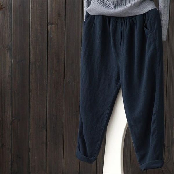 stylish zanzea 2020 women pants autumn office ladies casual elastic waist solid pockets belt cotton linen full length trousers, Black;white
stylish zanzea 2020 women pants autumn office ladies casual elastic waist solid pockets belt cotton linen full length trousers, Black;white