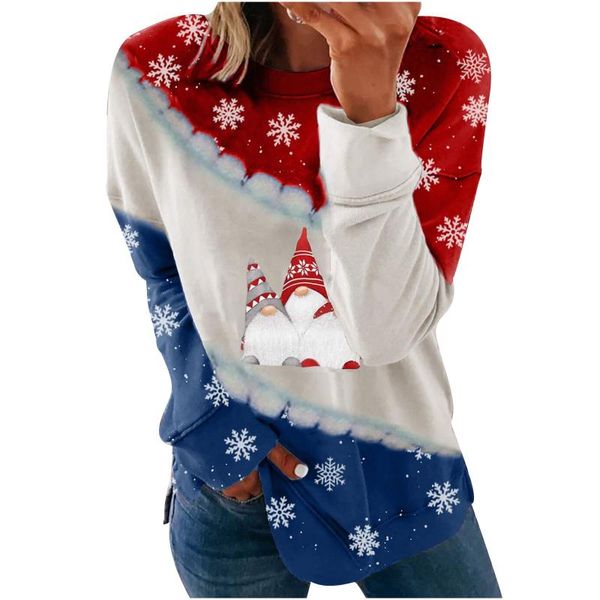 round collar womens casual sweatshirts long sleeve ladies christmas print blouse casual style autumn spring sweat shirts, Black
round collar womens casual sweatshirts long sleeve ladies christmas print blouse casual style autumn spring sweat shirts, Black