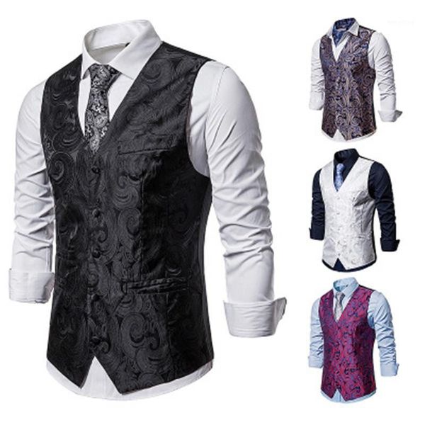 fashionable handsome men's cashew flower single breasted vest vest jacket men's suit wedding waistcoat weste1, Black;white
fashionable handsome men's cashew flower single breasted vest vest jacket men's suit wedding waistcoat weste1, Black;white