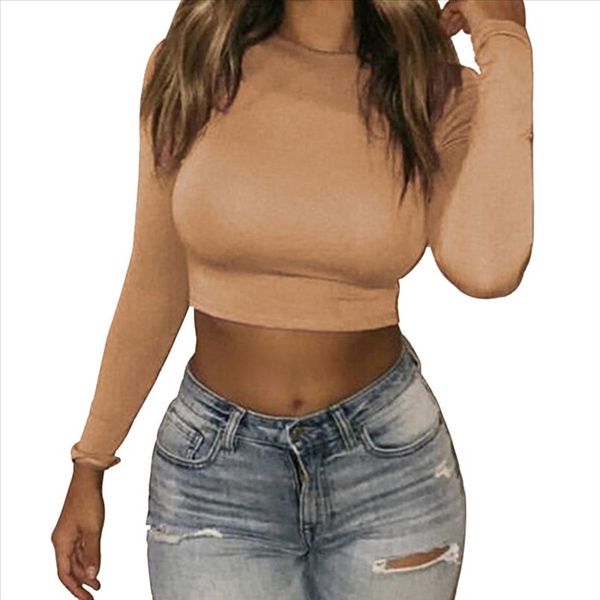 autumn solid color tight fitting female tee shirt 2019 women crop womens tight shirt casual button long sleeve clothes, White
autumn solid color tight fitting female tee shirt 2019 women crop womens tight shirt casual button long sleeve clothes, White