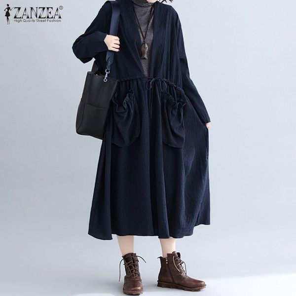 zanzea women long coats long sleeve jackets 2020 fashion winter plus size female loose outwear solid strappy waist chaqueta 5xl, Black;brown
zanzea women long coats long sleeve jackets 2020 fashion winter plus size female loose outwear solid strappy waist chaqueta 5xl, Black;brown