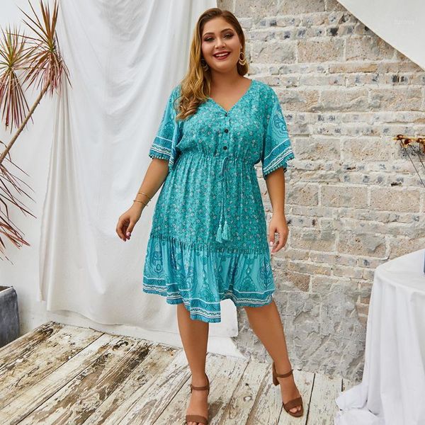 2020 fashion plus size women's dress cotton v-neck floral print beach dress ladies summer new fringed slim party 4xl1, Black;gray
2020 fashion plus size women's dress cotton v-neck floral print beach dress ladies summer new fringed slim party 4xl1, Black;gray