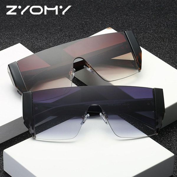 q brand designer oversized men women sunglasses gradient color lenses square siamese glasses frameless driving goggles uv400, White;black
q brand designer oversized men women sunglasses gradient color lenses square siamese glasses frameless driving goggles uv400, White;black