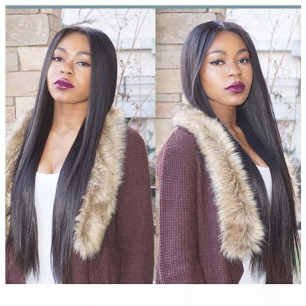 8a yaki straight lace front brazilian human hair wigs for black women pre plucked with baby hair 150 density natural color, Black;brown
8a yaki straight lace front brazilian human hair wigs for black women pre plucked with baby hair 150 density natural color, Black;brown