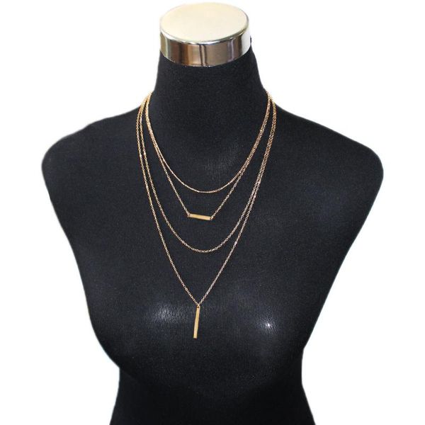 pendant necklaces trendy personality metal stick multilayer chain necklace women fashion tassel long sweater, Silver
pendant necklaces trendy personality metal stick multilayer chain necklace women fashion tassel long sweater, Silver