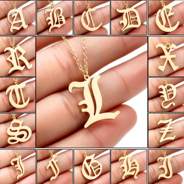 chains initial necklace for women id name golded chain letter stainless steel old english font 2021, Silver
chains initial necklace for women id name golded chain letter stainless steel old english font 2021, Silver