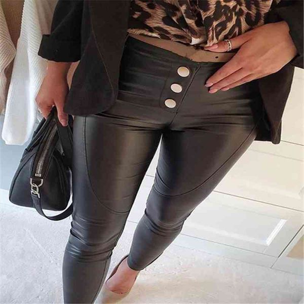 women pu leather pants high waist elastic skinny trousers slim female pencil leather pants womens tight, Black
women pu leather pants high waist elastic skinny trousers slim female pencil leather pants womens tight, Black