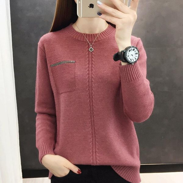 sweater autumn winter 2021new style pullover fake pocket korean outer wear sweater long sleeve bottoming women's, Black;gray
sweater autumn winter 2021new style pullover fake pocket korean outer wear sweater long sleeve bottoming women's, Black;gray