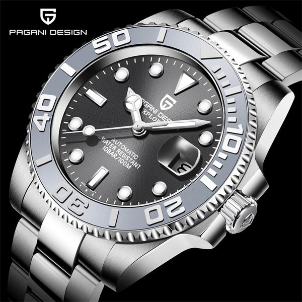 pagani design men automatic watch sapphire luxury mechanical wristwatch stainless steel waterproof watch men mekaniska klockor 201208, Slivery;brown
pagani design men automatic watch sapphire luxury mechanical wristwatch stainless steel waterproof watch men mekaniska klockor 201208, Slivery;brown