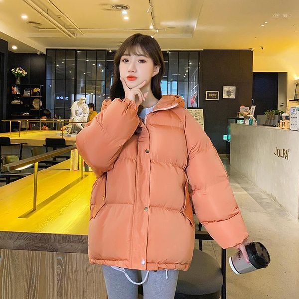 autumn winter jacket korea women coat cotton padded loose short jackets female parka fashion thick warm casual overcoat1, Black 
autumn winter jacket korea women coat cotton padded loose short jackets female parka fashion thick warm casual overcoat1, Black