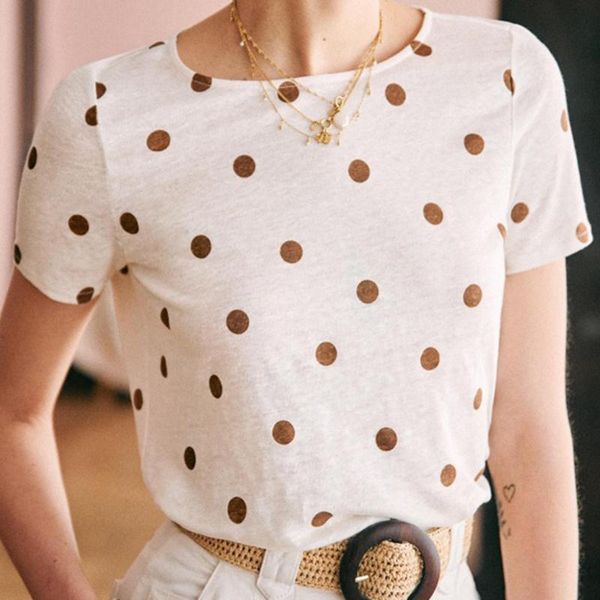 andre polka dot t shirt women short sleeve o neck linen casual shirts summer printed vintage tees 2020, White
andre polka dot t shirt women short sleeve o neck linen casual shirts summer printed vintage tees 2020, White