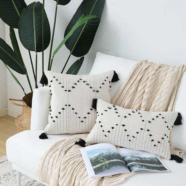 boho white black geometric cushion cover tassel pillow cover bedroom living room decorative pillowcase home decor 45x45cm/30x50
boho white black geometric cushion cover tassel pillow cover bedroom living room decorative pillowcase home decor 45x45cm/30x50