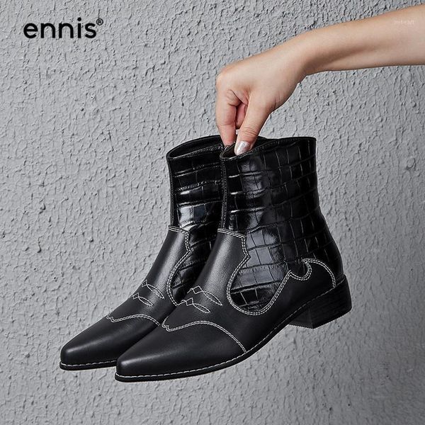 ennis pointed western ankle boots low heel shoes genuine leather boots women autumn winter embossed short zipper new a00981, Black
ennis pointed western ankle boots low heel shoes genuine leather boots women autumn winter embossed short zipper new a00981, Black
