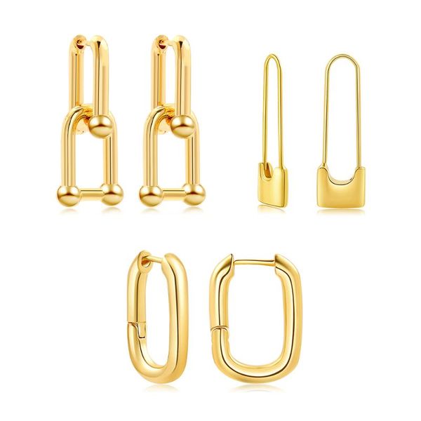 minimalist design geometric chunky circle hoop earrings gold color metal u-shape thick link earring safety pin jewelry, Golden;silver
minimalist design geometric chunky circle hoop earrings gold color metal u-shape thick link earring safety pin jewelry, Golden;silver