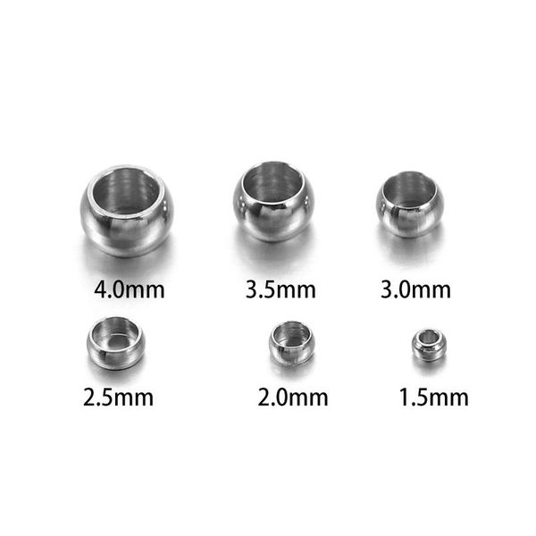 120pcs 1.5 2.5 4mm ser spacer beads stainless steel big hole ball crimp end beads for diy jewelry making findings jlldsl, Silver
120pcs 1.5 2.5 4mm ser spacer beads stainless steel big hole ball crimp end beads for diy jewelry making findings jlldsl, Silver
