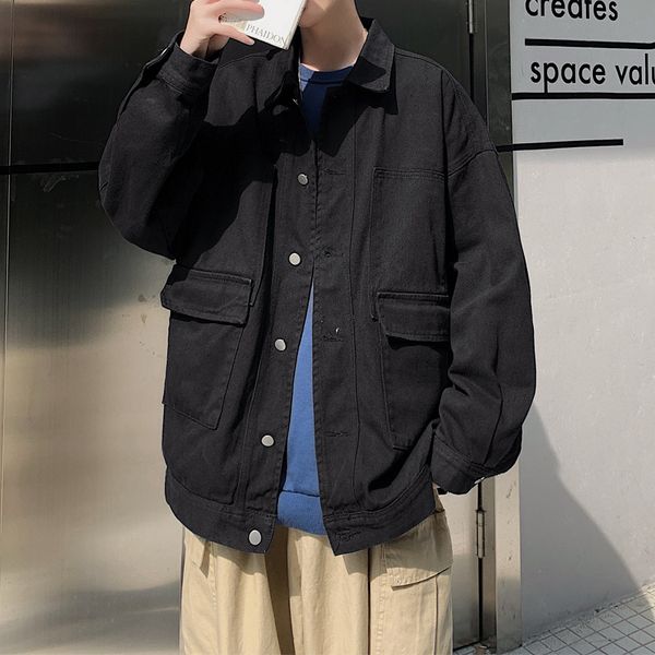 brand ins tooling denim men's loose spring and autumn fashion ruffian couple casual jacket, Black;brown
brand ins tooling denim men's loose spring and autumn fashion ruffian couple casual jacket, Black;brown