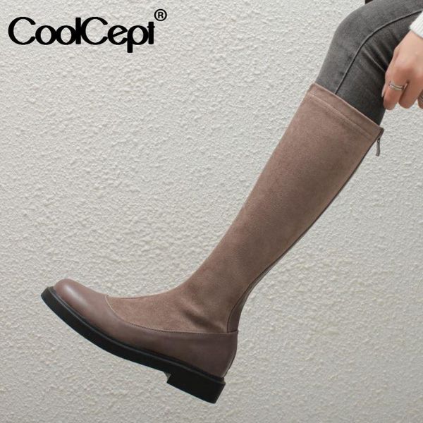 boots coolcept size 31-43 women knee flats round toe zipper shoes fashion party winter warm footwear, Black
boots coolcept size 31-43 women knee flats round toe zipper shoes fashion party winter warm footwear, Black