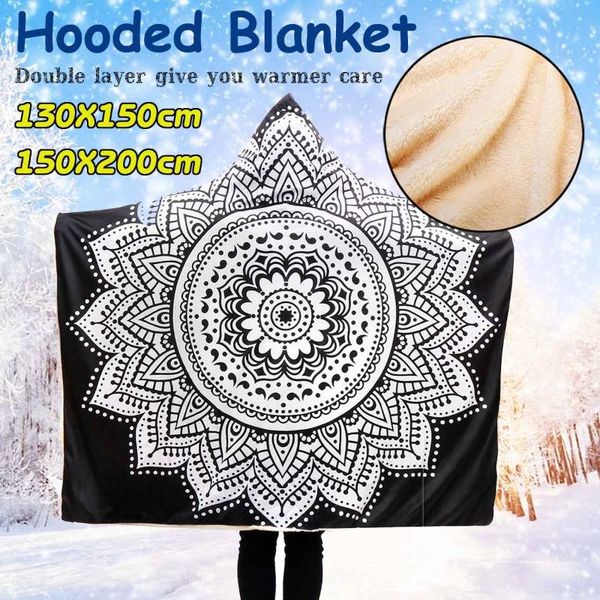 blankets polyester flannel hooded blanket warm soft hoodie mandala flower pattern for adults kids thermal fleece cape
blankets polyester flannel hooded blanket warm soft hoodie mandala flower pattern for adults kids thermal fleece cape